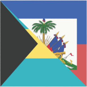 Haiti Bahamas Flag   Half Haitian Bahamian Flag