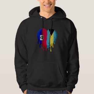 Haiti Bahamas Flag Heart Citizen Grown Patriot Cou Hoodie