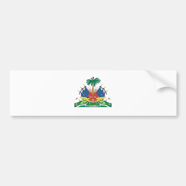 HAITI COAT OF ARMS BUMPER STICKER (Front)