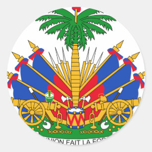 Haiti Coat of Arms Classic Round Sticker