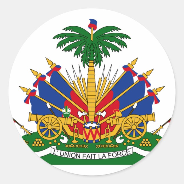 Haiti Coat Of Arms Classic Round Sticker (Front)