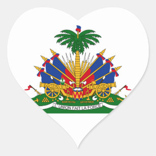 Haiti Coat of arms HT Heart Sticker