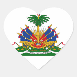Haiti Coat of arms HT Heart Sticker