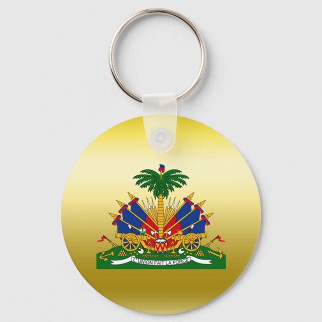 Haiti Coat of Arms Key Ring (Front)