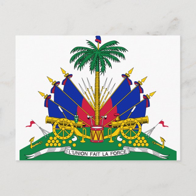 Haiti coat of arms postcard (Front)