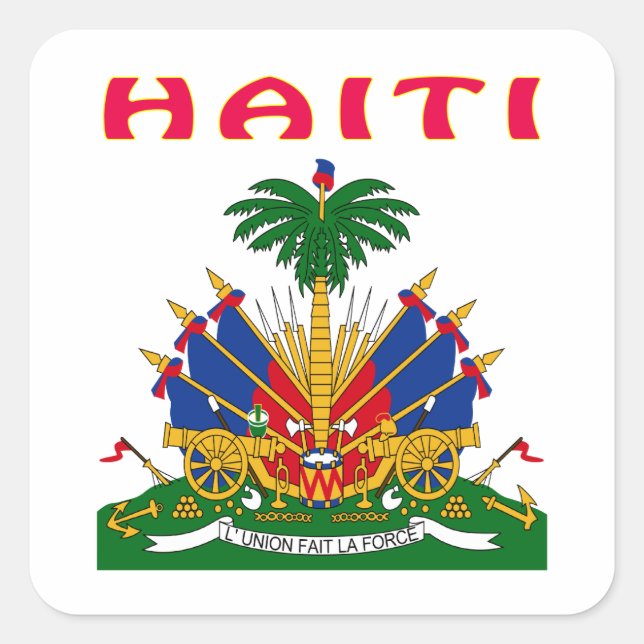 Haiti Coat Of Arms Square Sticker (Front)