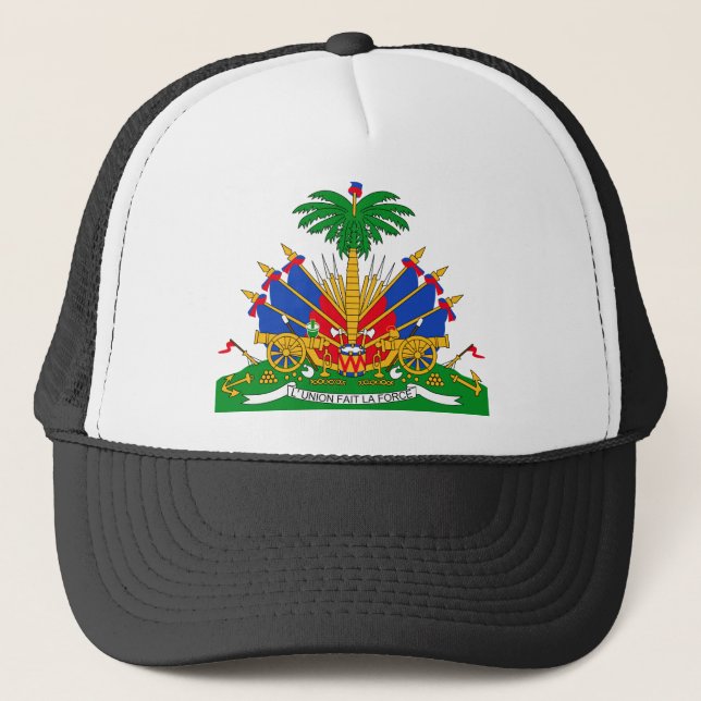 Haiti Coat of Arms Trucker Hat (Front)
