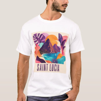 Haiti Contemporary Caribbean Collage T-Shirt