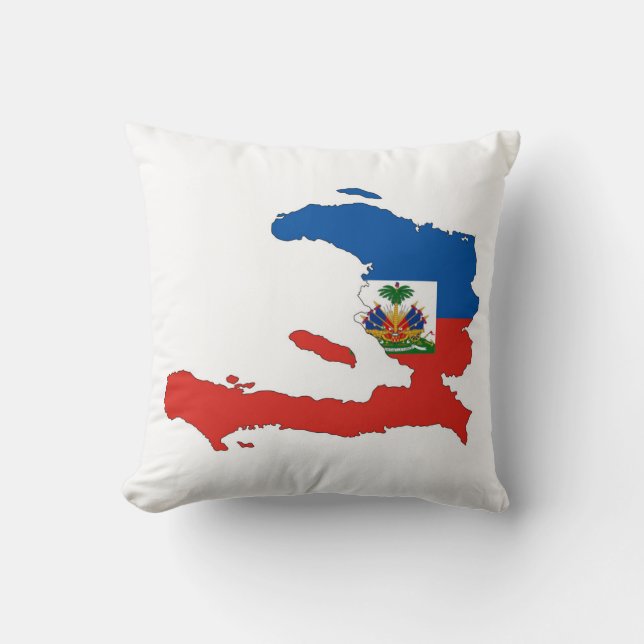 haiti country flag map shape symbol cushion (Front)