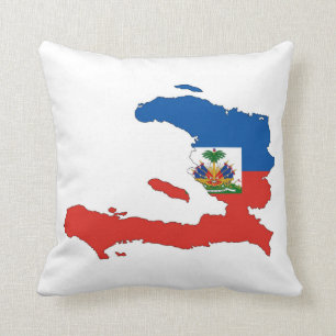 haiti country flag map shape symbol cushion