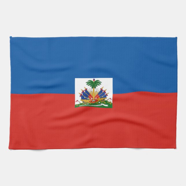 haiti country flag towel (Horizontal)