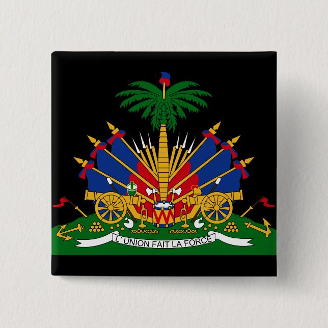haiti emblem 15 cm square badge (Front)
