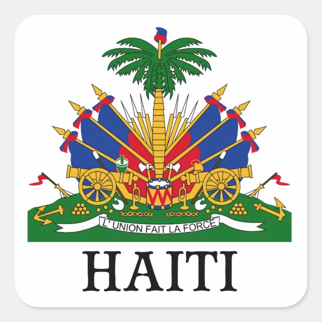 HAITI - emblem/coat of arms/flag/symbol Square Sticker (Front)