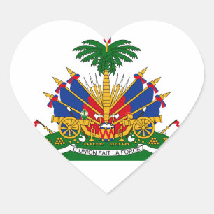 haiti emblem heart sticker