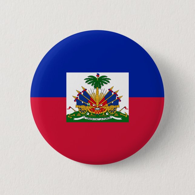 Haiti Flag 6 Cm Round Badge (Front)
