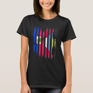 Haiti Flag Antigua&Barbuda Grown Country Flags Str T-Shirt