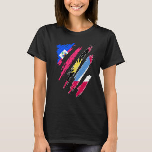 Haiti Flag Antigua&Barbuda Grown Patriot Country S T-Shirt