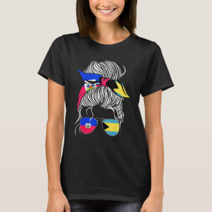 Haiti Flag Bahamas Grown Women Girl Country T-Shirt