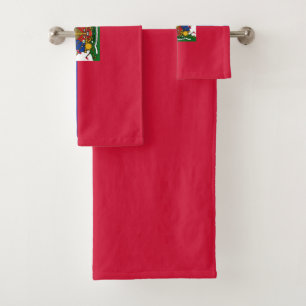 Haiti Flag Bath Towel Set