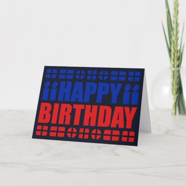 Haiti Flag Birthday Card (Front)