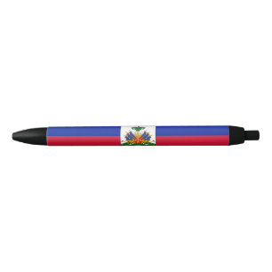 Haiti Flag Black Ink Pen