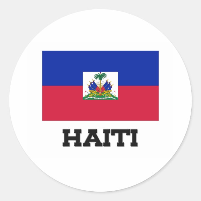 Haiti Flag Classic Round Sticker (Front)