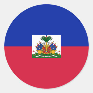 Haiti flag  classic round sticker