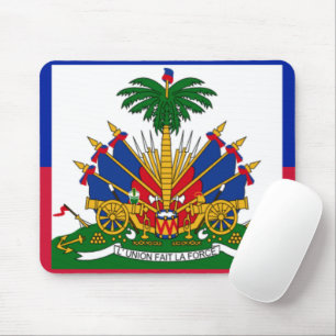 Haiti Flag Coat of Arms Mouse Mat