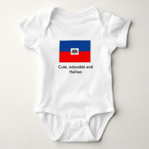 haiti-flag, Cute, Adorable and Haitian Baby Bodysuit