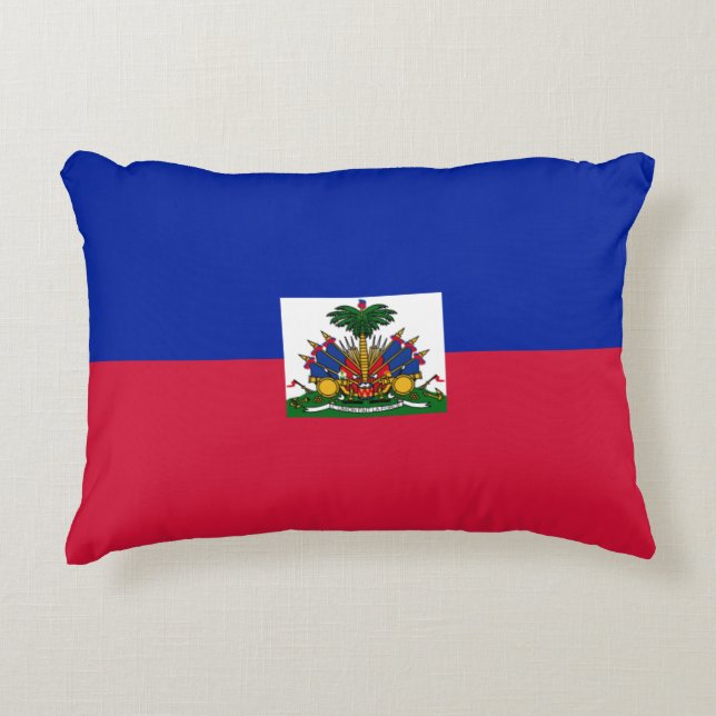 Haiti Flag Decorative Cushion (Front)