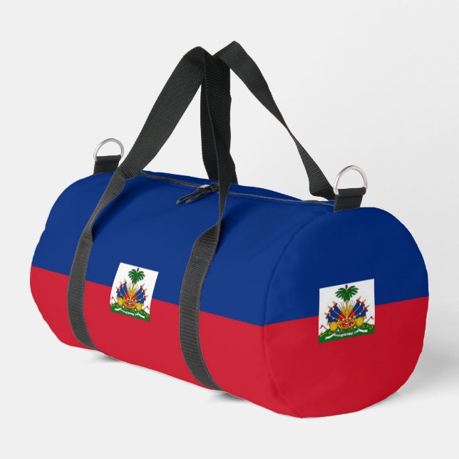 Haiti flag duffle bag (Left Corner)