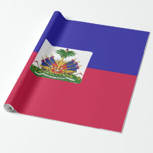 Haiti Flag Emblem Wrapping Paper