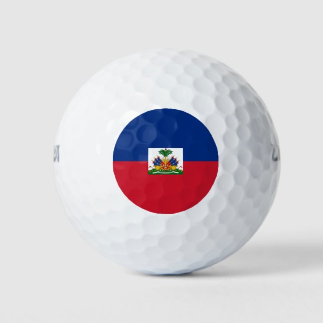 Haiti flag golf balls (Front)