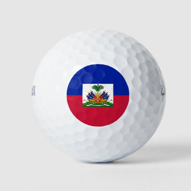 Haiti Flag Golf Balls (Front)