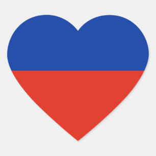 Haiti Flag Heart Sticker