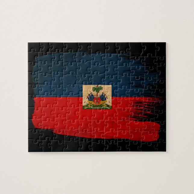 Haiti Flag Jigsaw Puzzle (Horizontal)