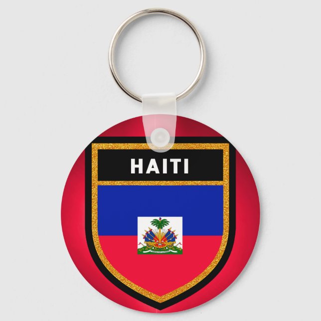 Haiti Flag Key Ring (Front)