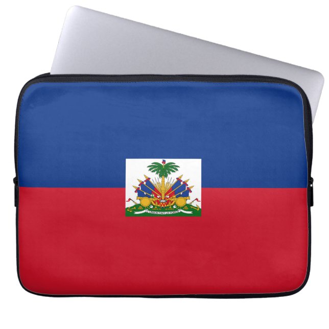 Haiti flag laptop sleeve (Front)
