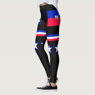 Haiti Flag Leggings