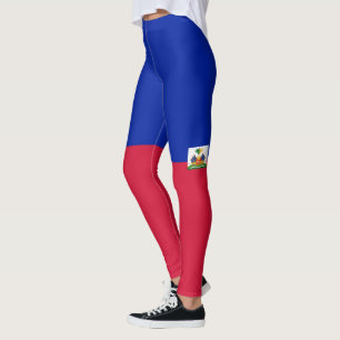 Haiti flag leggings