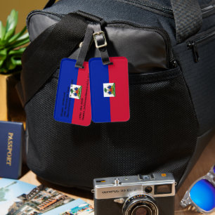 Haiti flag luggage tag