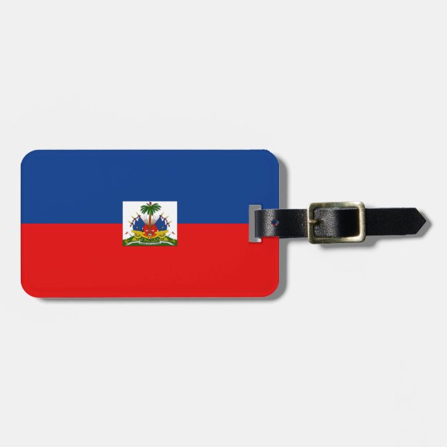 Haiti flag luggage tag (Front Horizontal)
