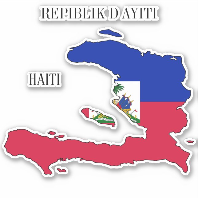 Haiti Flag Map (Front)