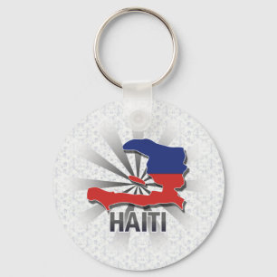 Haiti Flag Map 2.0 Key Ring
