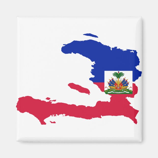 Haiti Flag Map HT Magnet (Front)