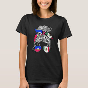 Haiti Flag Mexico Grown Women Girl Country T-Shirt