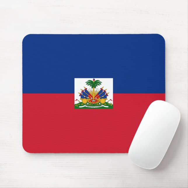 Haiti flag mouse mat (With Mouse)