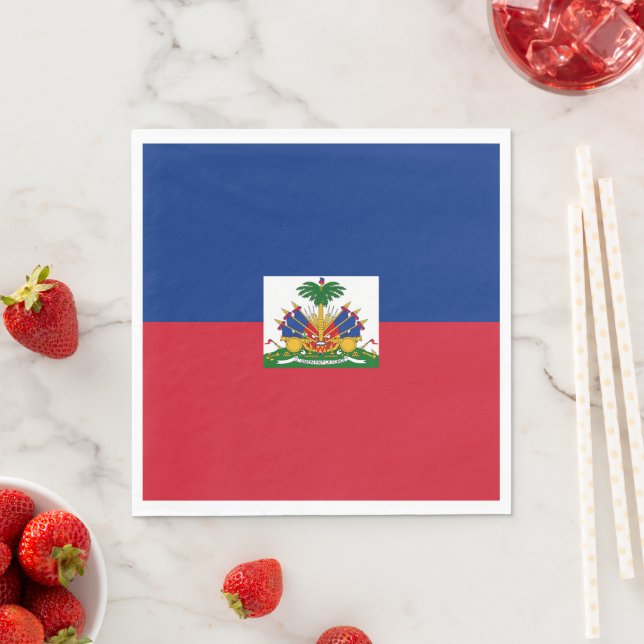 Haiti flag napkin (Insitu)