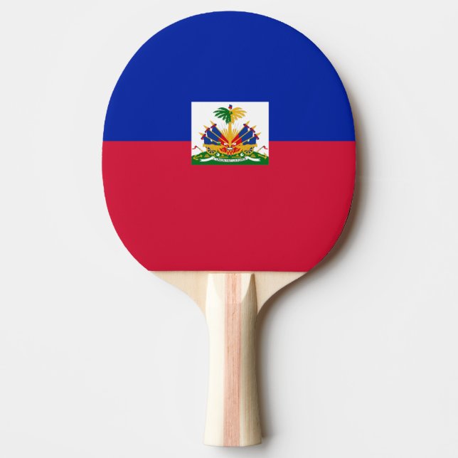 Haiti flag  ping pong paddle (Front)