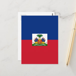 Haiti flag postcard